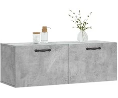 Sieninė spintelė, betono pilka, 100x36,5x35cm, apdirbta mediena