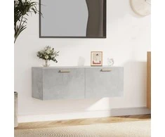 Sieninė spintelė, betono pilka, 100x36,5x35cm, apdirbta mediena