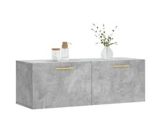 Sieninė spintelė, betono pilka, 100x36,5x35cm, apdirbta mediena
