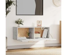 Sieninė spintelė, betono pilka, 100x36,5x35cm, apdirbta mediena