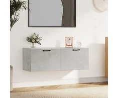Sieninė spintelė, betono pilka, 100x36,5x35cm, apdirbta mediena