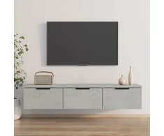 TV staliukas Sieninė spintelė, betono pilka, 102x30x20cm, apdirbta mediena