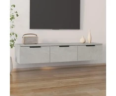 TV staliukas Sieninė spintelė, betono pilka, 102x30x20cm, apdirbta mediena