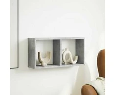 Sieninė spintelė, betono pilka, 60x16x30cm, apdirbta mediena