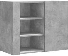 Sieninė spintelė, betono pilka, 75x35x60cm, apdirbta mediena