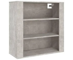 Sieninė spintelė, betono pilka, 80x33x80cm, apdirbta mediena