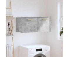 Sieninė spintelė, betono pilka, 80x36,5x35cm, apdirbta mediena