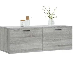 Sieninė spintelė, pilka ąžuolo, 100x36,5x35cm, apdirbta mediena