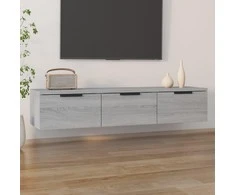 Sieninė spintelė, pilka ąžuolo, 102x30x20cm, apdirbta mediena