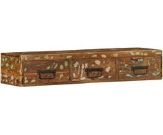 Sieninė televizoriaus spintelė, 100x30x19cm, perdirbta mediena