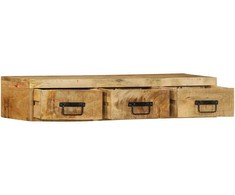 Sieninė televizoriaus spintelė, 100x30x19cm, mango mediena