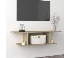 TV staliukas Sieninė televizoriaus spintelė, ąžuolo spalvos, 103x30x26,5cm