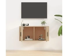 TV staliukas Sieninė televizoriaus spintelė, ąžuolo, 80x34,5x40cm