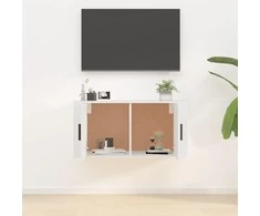 TV staliukas Sieninė televizoriaus spintelė, balta, 80x34,5x40cm