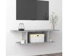 TV staliukas Sieninė televizoriaus spintelė, betono pilka, 103x30x26,5cm