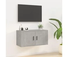TV staliukas Sieninė televizoriaus spintelė, betono pilka, 80x34,5x40cm