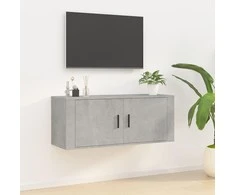 TV staliukas Sieninė televizoriaus spintelė, betono pilka, 100x34,5x40cm