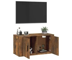 TV staliukas Sieninė televizoriaus spintelė, dūminio ąžuolo, 80x34,5x40cm