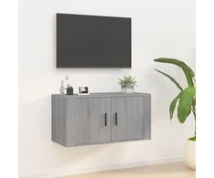 TV staliukas Sieninė televizoriaus spintelė, pilka ąžuolo, 80x34,5x40cm