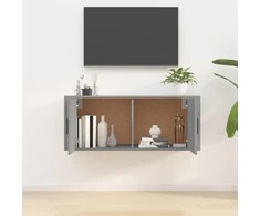 TV staliukas Sieninė televizoriaus spintelė, pilka ąžuolo, 100x34,5x40cm