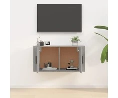 TV staliukas Sieninė televizoriaus spintelė, pilka ąžuolo, 80x34,5x40cm