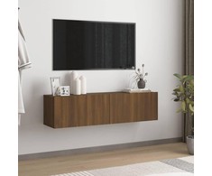 TV staliukas Sieninė televizoriaus spintelė, ruda, 120x30x30 cm, mediena
