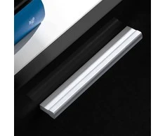 TV staliukas Sieninė TV sekcija su LED šviesomis, 5 d., blizgi, juoda