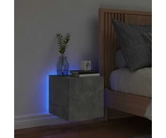 TV staliukas Sieninė TV spintelė su LED lemputėmis, betono, 30,5x35x30cm