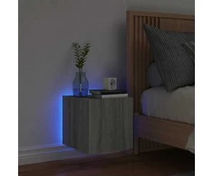 TV staliukas Sieninė TV spintelė su LED lemputėmis, pilka, 30,5x35x30cm