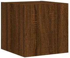 TV staliukas Sieninė TV spintelė su LED lemputėmis, ruda, 30,5x35x30cm