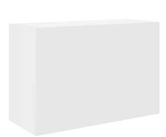 Sieninė vonios kambario spintelė, baltos, 60x25x40cm, mediena