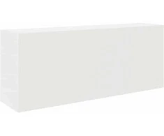 Sieninė vonios kambario spintelė, baltos, 100x25x40cm, mediena