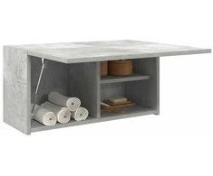 Sieninė vonios kambario spintelė, betono pilka, 60x25x30cm