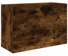 Sieninė vonios kambario spintelė, dūminio ąžuolo, 60x25x40cm