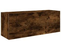 Sieninė vonios kambario spintelė, dūminio ąžuolo, 80x25x30cm