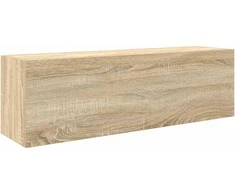 Sieninė vonios kambario spintelė, sonoma ąžuolo, 100x25x30cm