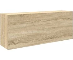 Sieninė vonios kambario spintelė, sonoma ąžuolo, 100x25x40cm