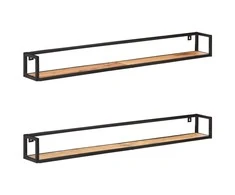 Sieninės lentynos, 2vnt., 160cm, akacijos medienos masyvas