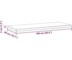 Sieninės lentynos, 2vnt., juodos, 100x40cm, plienas