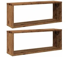Sieninės lentynos, 2vnt., medienos, 60x15x23cm, MDP
