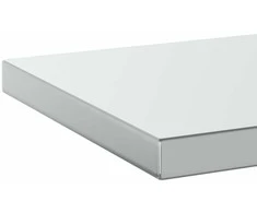 Sieninės lentynos, 2vnt., sidabrinės, 100x30x3cm, plienas