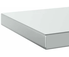 Sieninės lentynos, 2vnt., sidabrinės, 50x23,5cm, plienas