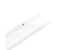 Sieninės lentynos, 4vnt., baltos spalvos, 40x9x3cm, blizgios