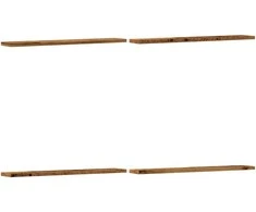 Sieninės lentynos, 4vnt., medienos, 60x20x1,5cm, mediena
