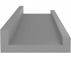 Sieninės lentynos, 4vnt., pilkos spalvos, 40x9x3cm