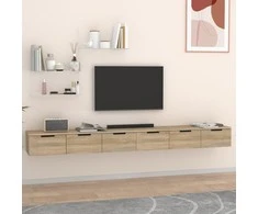 Sieninės spintelės, 2vnt., ąžuolo, 102x30x20cm, mediena