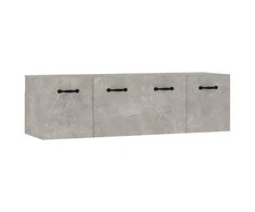 Sieninės spintelės, 2vnt., betono pilkos, 80x35x36,5cm, mediena