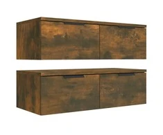 Sieninės spintelės, 2vnt., dūminio ąžuolo, 68x30x20cm, mediena