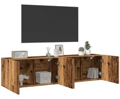 TV staliukas Sieninės TV spintelės, 2vnt., medienos, 80x30x41cm