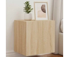 TV staliukas Sieninės TV spintelės su LED, 2vnt., ąžuolo, 40,5x35x40cm